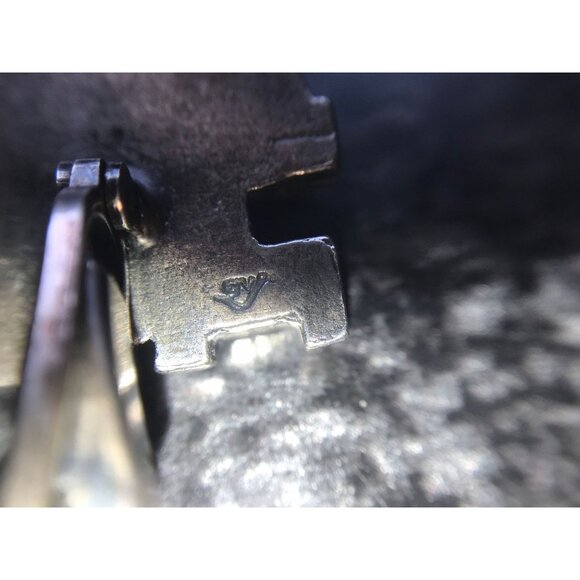 Vtg 1970's Guy Vidal Signed Cuff Links Brutalist Modernist Cubist Abstract - Picture 2 of 9